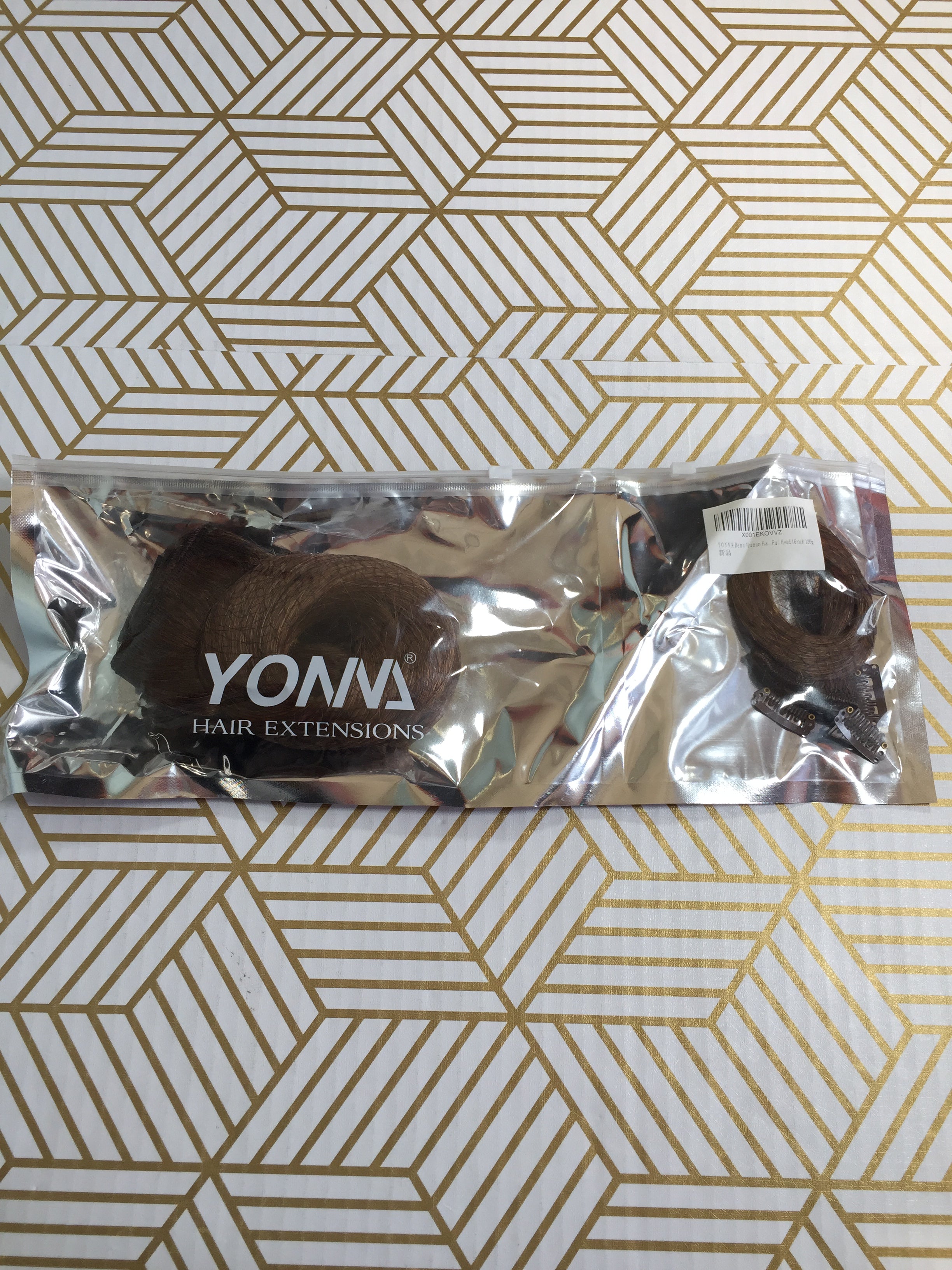 YONNA Remy Human Hair Clip-In Extensions Chestnut Brown #6 - 16 Inches 120g (7681800569070)